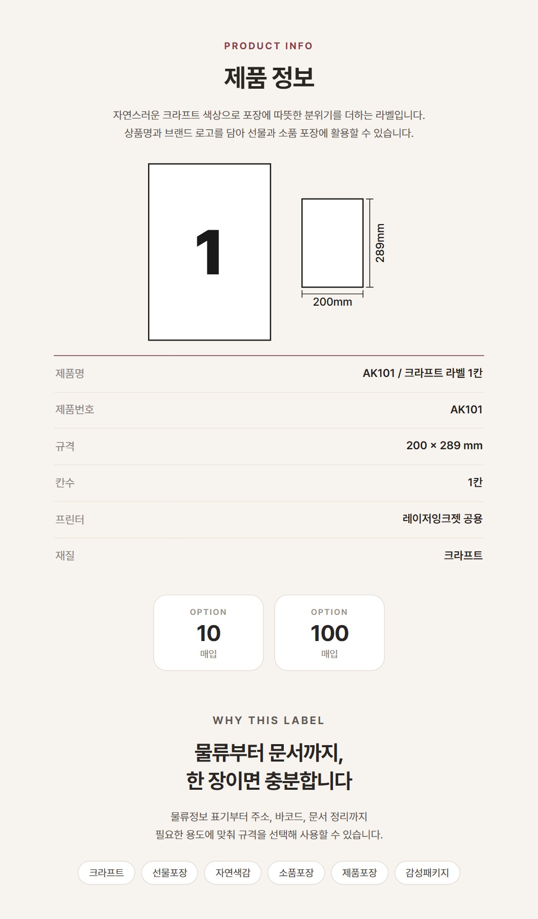 상품규격